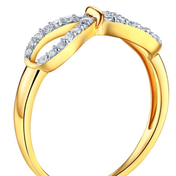 Solid 14K gold Infinity Ring - Picture 4 of 4